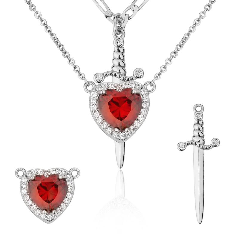 navari™ Dagger & Heart Necklace Pair