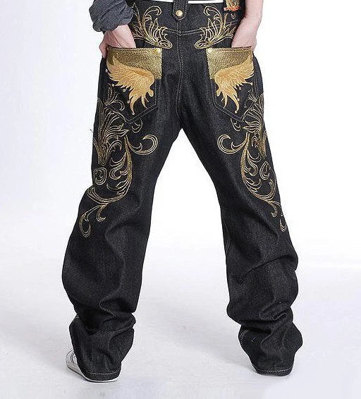 Unisex Gold Wings Jeans