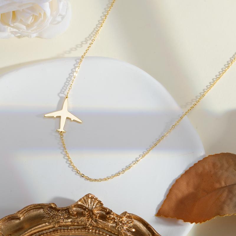 Dainty Airplane Necklace