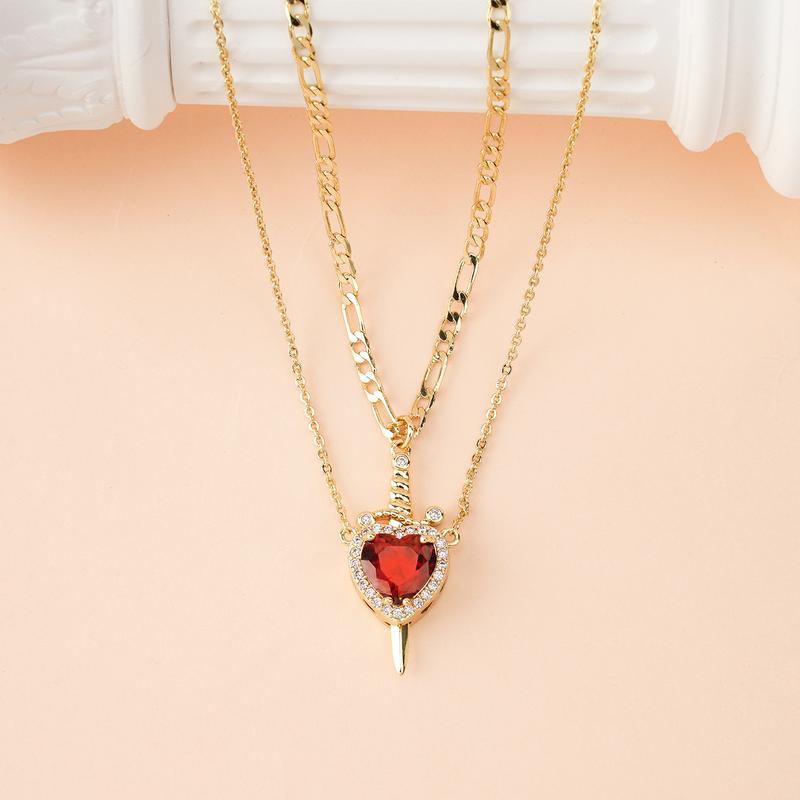 navari™ Dagger & Heart Necklace Pair