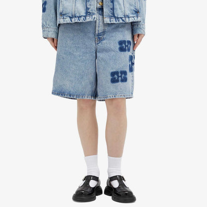 Unisex Patch Denim Shorts