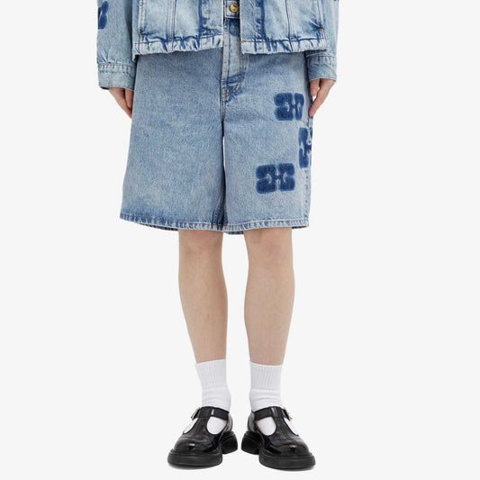 Unisex Patch Denim Shorts