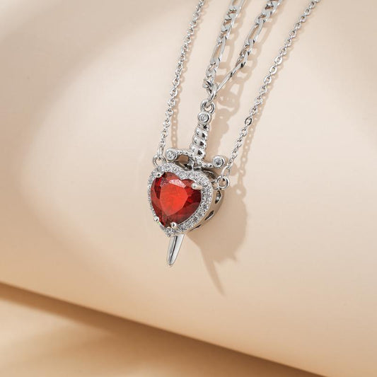 navari™ Dagger & Heart Necklace Pair