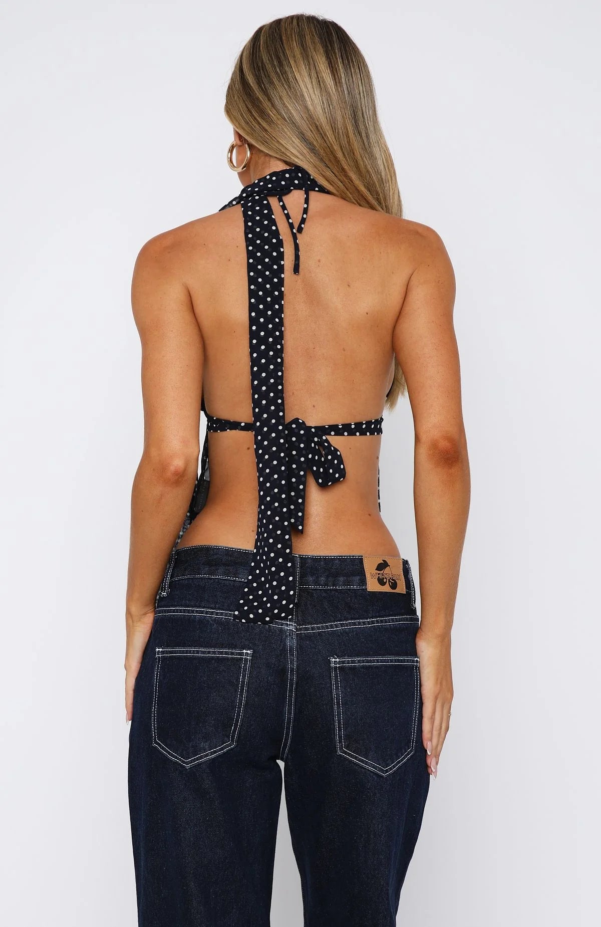 Polka Dot Navy Top