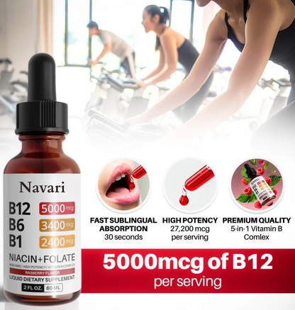 Vitamin B12 Raspberry Liquid Drops (60mL)